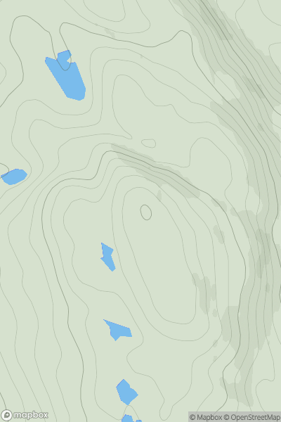 Thumbnail image for Beinn Bhreac [Moidart and Ardnamurchan] [NM588691] showing contour plot for surrounding peak